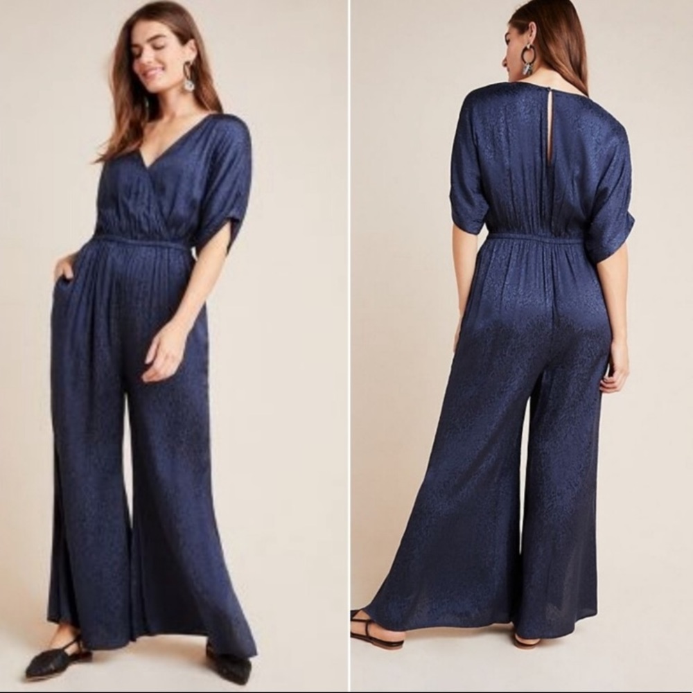Anthropologie Jaqueline Jacquard Jumpsuit New With Tags